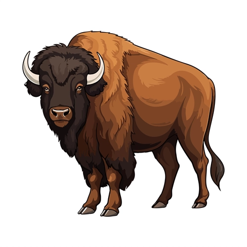 Jungle Safari Mighty Bison Transparent Sticker